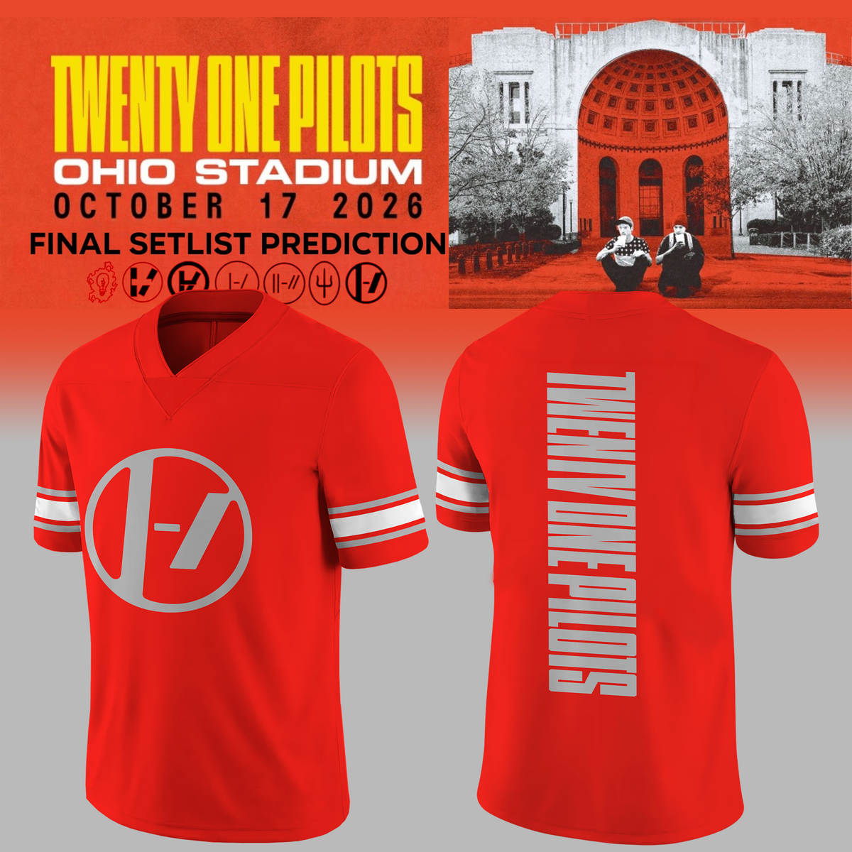 Twenty One Pilots X Ohio State Buckeyes 2026 Football Jersey