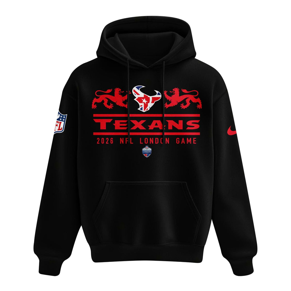 Black Houston Texans 2026 London Game Limited Hoodie