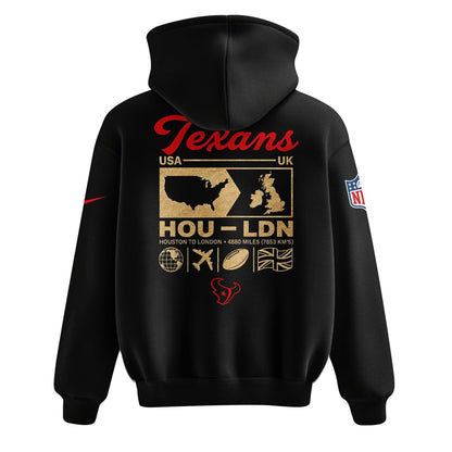 Black Houston Texans 2026 London Game Limited Hoodie