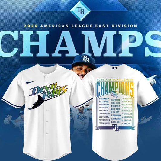 Tampa Bay Rays 2026 American League Champions Roster Baseball jersey