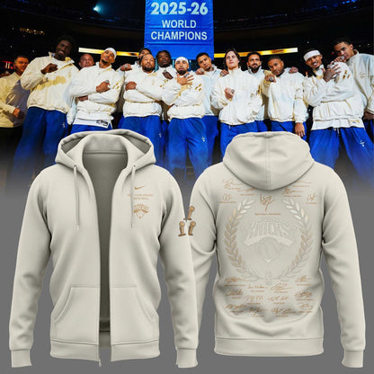 New York Knicks Champions night in the city zip Hoodie