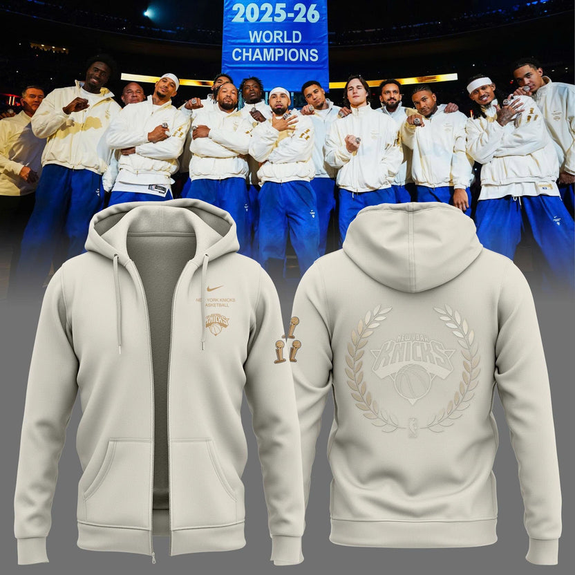 New York Knicks Champions night in the city zip Hoodie
