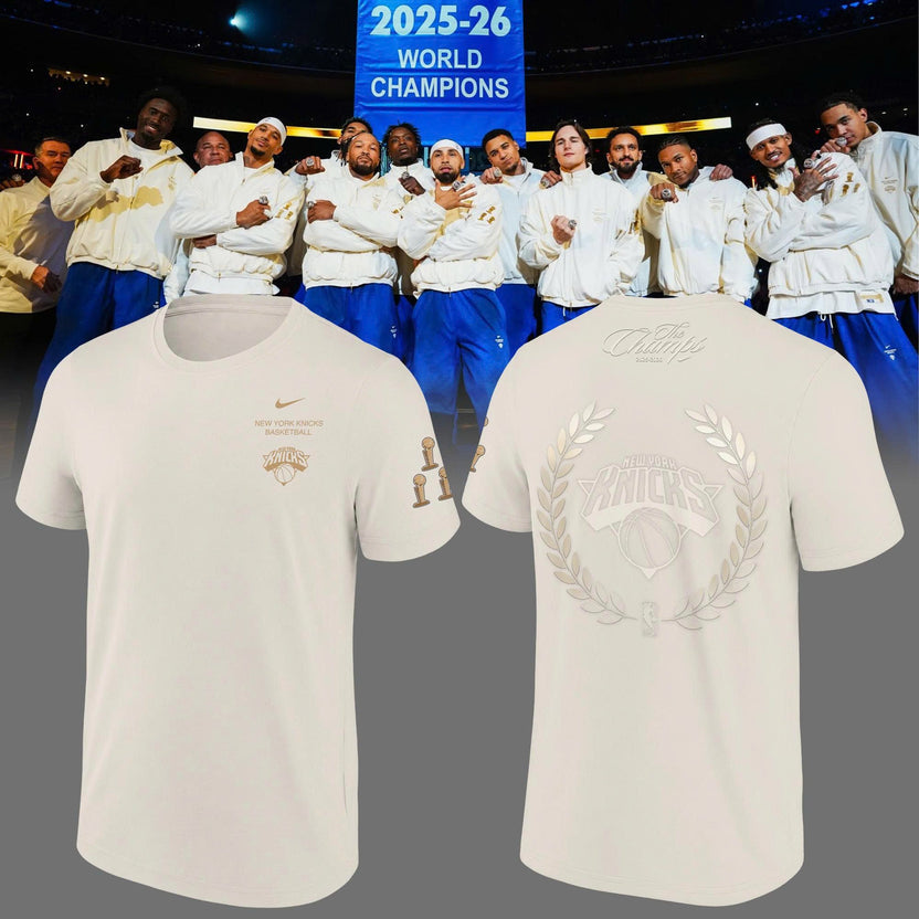 Unisex White New York Knicks 2026 Champions Night T-Shirt