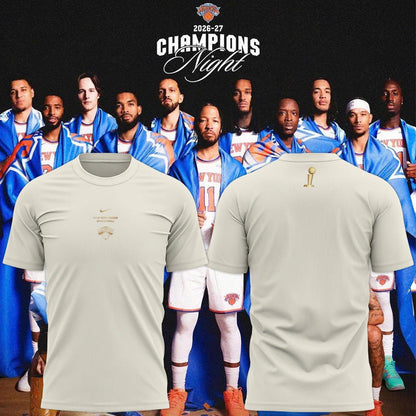 Unisex White New York Knicks 2026 Champions Night T-Shirt