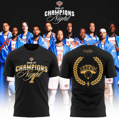 Unisex Black New York Knicks 2026 Champions Night T-Shirt