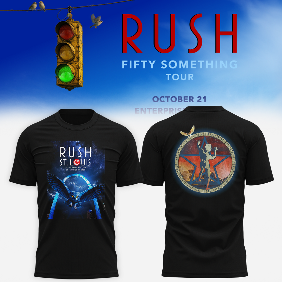 Rush St. Louis MO Event Poster 2026 Live At Enterprise Center October 21 2026 T shirt