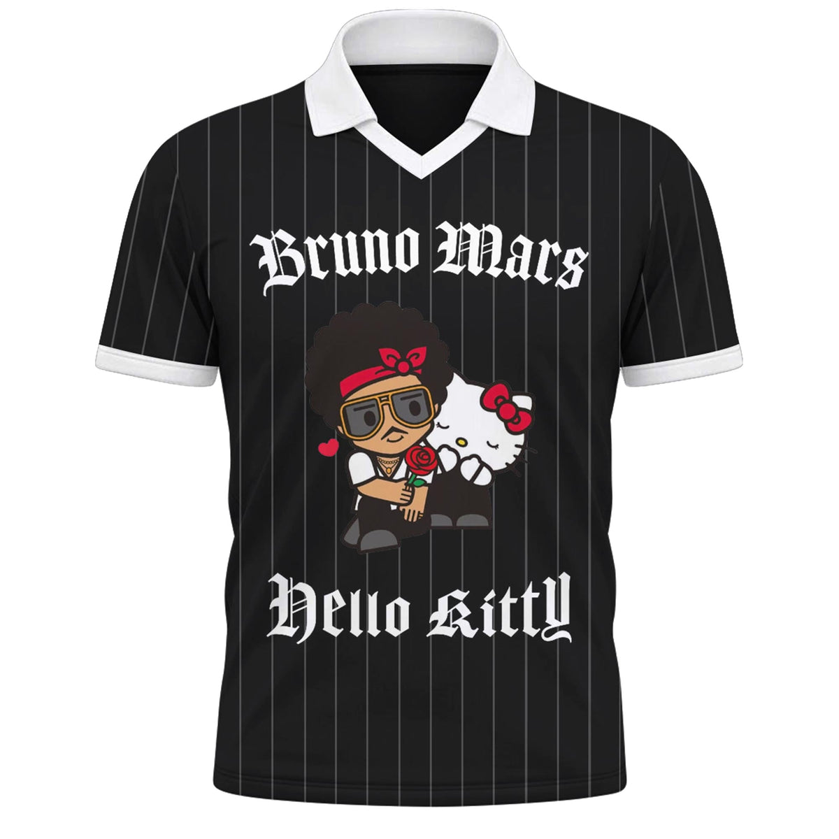 Hello Kitty ❤️ Bruno Mars The Romantic Tour 2026 Vneck Polo